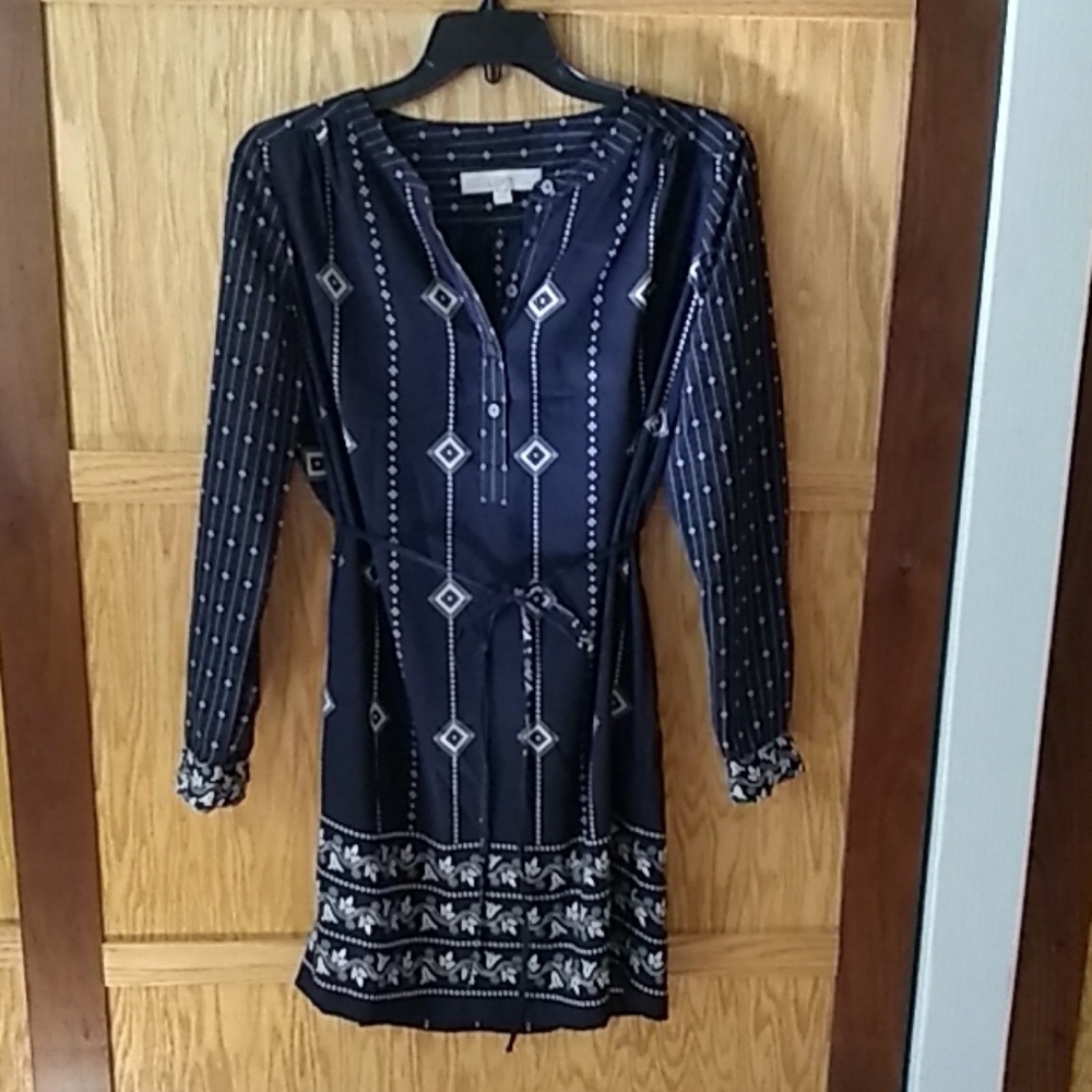 LOFT Ann Taylor Navy dress Small Petite